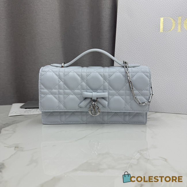 Colestore Dior My Dior Mini Bag Ice Blue Cannage Lambskin  21 x 11.5 x 4.5 cm - 1