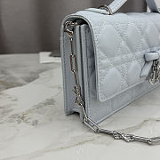 Colestore Dior My Dior Mini Bag Ice Blue Cannage Lambskin  21 x 11.5 x 4.5 cm - 5