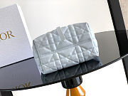 Colestore Dior Small Dior Toujours Vertical Tote Bag Ice Blue Macrocannage Calfskin 18.5 x 18.5 x 12 cm - 2