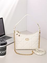 Colestore Dior Miss Caro Diorling Mini Bag with Chain Ivory Macrocannage Lambskin 19 x 17 x 7 cm - 1