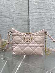 Colestore Dior Miss Caro Diorling Mini Bag with Chain Powder Pink Macrocannage Lambskin 19 x 17 x 7 cm - 6