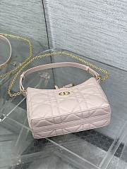 Colestore Dior Miss Caro Diorling Mini Bag with Chain Powder Pink Macrocannage Lambskin 19 x 17 x 7 cm - 5