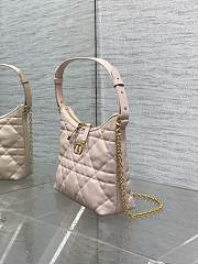 Colestore Dior Miss Caro Diorling Mini Bag with Chain Powder Pink Macrocannage Lambskin 19 x 17 x 7 cm - 3