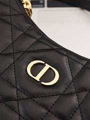 Colestore Dior Miss Caro Diorling Mini Bag with Chain Black Macrocannage Lambskin 19 x 17 x 7 cm - 3
