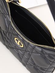 Colestore Dior Miss Caro Diorling Mini Bag with Chain Black Macrocannage Lambskin 19 x 17 x 7 cm - 2