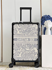 Colestore Dior Suitcase Ecru and Gray Toile de Jouy Embroidery 57x37x21cm - 1