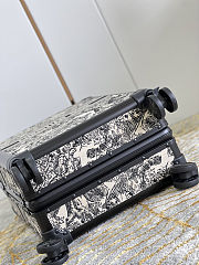Colestore Dior Suitcase Blue and Ecru Toile de Jouy Reverse Embroidery 57x37x21cm - 5