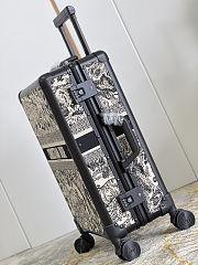 Colestore Dior Suitcase Blue and Ecru Toile de Jouy Reverse Embroidery 57x37x21cm - 4