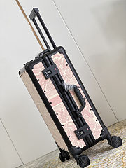 Colestore Dior Suitcase Ecru and Pink Toile de Jouy Embroidery 57x37x21cm - 4