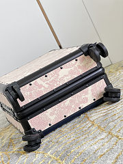 Colestore Dior Suitcase Ecru and Pink Toile de Jouy Embroidery 57x37x21cm - 3