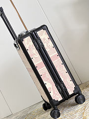 Colestore Dior Suitcase Ecru and Pink Toile de Jouy Embroidery 57x37x21cm - 2