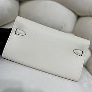 Colestore  Hermes Epsom Kelly Wallet To Go White Gold Hardware 20x11x3cm - 3