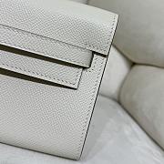 Colestore  Hermes Epsom Kelly Wallet To Go White Gold Hardware 20x11x3cm - 4