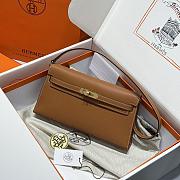 Colestore Hermes Kelly Elan Epsom in Brown Gold Hardware 27x15x5cm - 1