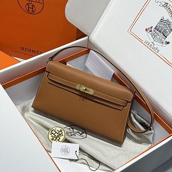 Colestore Hermes Kelly Elan Epsom in Brown Gold Hardware 27x15x5cm