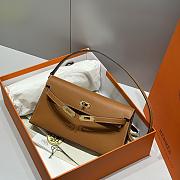 Colestore Hermes Kelly Elan Epsom in Brown Gold Hardware 27x15x5cm - 5