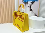 Colestore Dior Large Book Tote Bag  Yellow background with red book cover pattern embroidery (42 x 35 x 18 cm) - 6