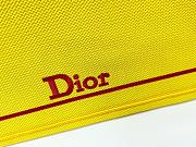 Colestore Dior Large Book Tote Bag  Yellow background with red book cover pattern embroidery (42 x 35 x 18 cm) - 2