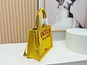 Colestore Dior Medium Book Tote Bag  Yellow background with red Book Cover pattern embroidery (36 x 31.5 x 14 cm) - 2