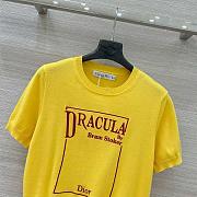 Colestore Dior Book Cover Short-Sleeved Sweater Yellow and Red Silk Knit - 3