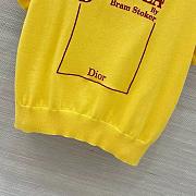 Colestore Dior Book Cover Short-Sleeved Sweater Yellow and Red Silk Knit - 5