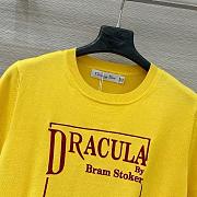 Colestore Dior Book Cover Short-Sleeved Sweater Yellow and Red Silk Knit - 2