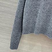 Colestore Dior No Dior, No Dietrich Embroidered Sweater Gray Cashmere Knit - 4