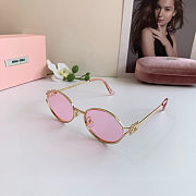 Colestore Miu Miu Logo Sunglasses Pink Beg Shaded Lenses - 6