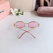 Colestore Miu Miu Logo Sunglasses Pink Beg Shaded Lenses - 4