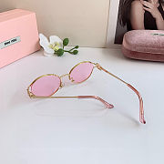 Colestore Miu Miu Logo Sunglasses Pink Beg Shaded Lenses - 3