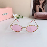Colestore Miu Miu Logo Sunglasses Pink Beg Shaded Lenses - 2