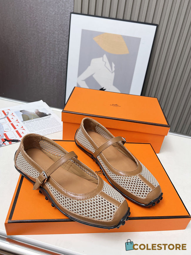 Colestore Hermes Kichu Ballet flat Beige Lin / Naturel - 1