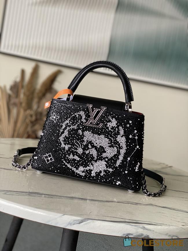 Colestore Louis Vuitton Capucines BB Crystal Embroidery Bag Black 27 x 17.3 x 9 cm - 1
