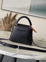 Colestore Louis Vuitton Capucines Mini Crystal Embroidery Bag Black 21 x 13.6 x 8 cm - 3
