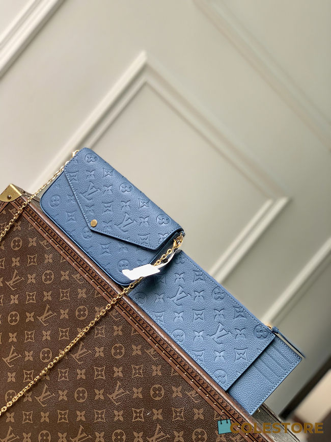 Colestore Louis Vuitton Pochette Félicie Blue Jean 21 x 3 x 12cm - 1