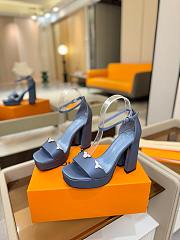 Colestore  Louis Vuitton Swing Platform Sandal Blue Jeans - 1