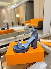 Colestore  Louis Vuitton Swing Platform Sandal Blue Jeans - 3