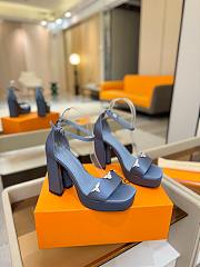Colestore  Louis Vuitton Swing Platform Sandal Blue Jeans - 5