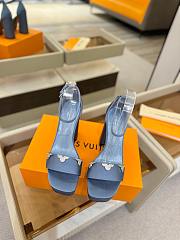 Colestore  Louis Vuitton Swing Platform Sandal Blue Jeans - 4