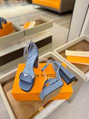 Colestore  Louis Vuitton Swing Platform Sandal Blue Jeans - 2
