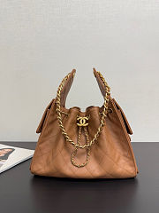 Colestore Chanel Small 25 Hobo Bag Brown Caviar Antique Gold Hardware  30 x 26 x 14cm - 4
