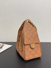 Colestore Chanel Small 25 Hobo Bag Brown Caviar Antique Gold Hardware  30 x 26 x 14cm - 3