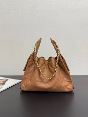 Colestore Chanel Small 25 Hobo Bag Brown Caviar Antique Gold Hardware  30 x 26 x 14cm - 6