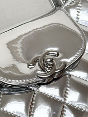 Colestore Chanel Mini Shopping Bag   High-Shine Calfskin & Silver Metal Silver 13 x 19 x 7cm - 6