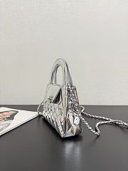 Colestore Chanel Mini Shopping Bag   High-Shine Calfskin & Silver Metal Silver 13 x 19 x 7cm - 4