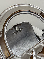 Colestore Chanel Mini Shopping Bag   High-Shine Calfskin & Silver Metal Silver 13 x 19 x 7cm - 3