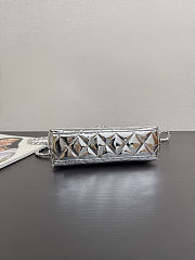 Colestore Chanel Mini Shopping Bag   High-Shine Calfskin & Silver Metal Silver 13 x 19 x 7cm - 2