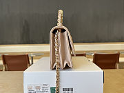 Colestore Chanel Mini Flap Bag with Top Handle Grained Grained Gold-tone Diamond quilting Light Beige 19cm - 4