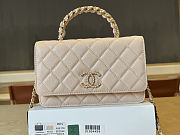 Colestore Chanel Mini Flap Bag With Top Handle Grained Calfskin Gold Hardware Light Beige 19cm - 6