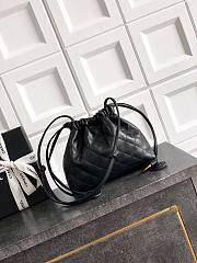Colestore Chanel Clutch with Leather Strap   Lambskin & Gold-Tone Metal  Black  12 x 18 x 5cm - 5